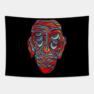Six eyed fella with three mouths Tapestry