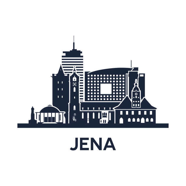 Skyline emblem of Jena, city in Thuringia, Germany by yulia-rb