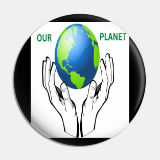 Our planet in our hands. Pin