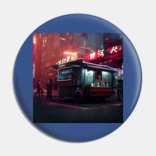 Cyberpunk Tokyo Ramen Food Truck Pin