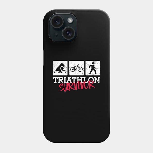 Triathlon Survivor - Triathlon Training Triathlete Phone Case by Anassein.os