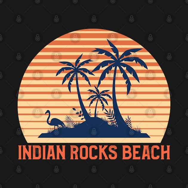 Indian Rocks Beach Sunset, Orange and Blue Sun, Gift for sunset lovers T-shirt, Palm Trees by AbsurdStore