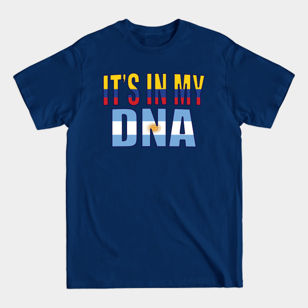 Discover Colombian And Argentinian Mix Heritage DNA Flag - Colombian And Argentinian Heritage - T-Shirt