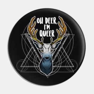 Aroace Oh Deer I'm Queer Pin