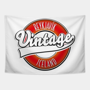 Reykjavík Iceland vintage logo Tapestry