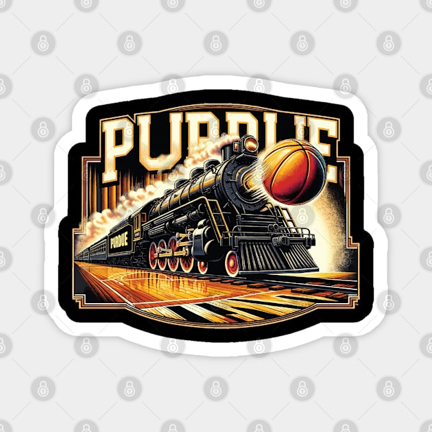 PURDUE Basketball Tribute - Basketball Purdure University Design Purdue Tribute - Basket Ball  Player Magnet by TributeDesigns