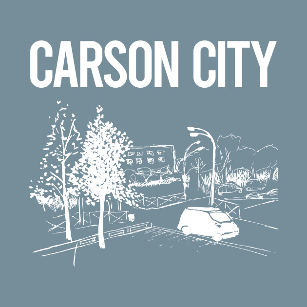 Discover Cityscape Sketch Carson City - Carson City - T-Shirt