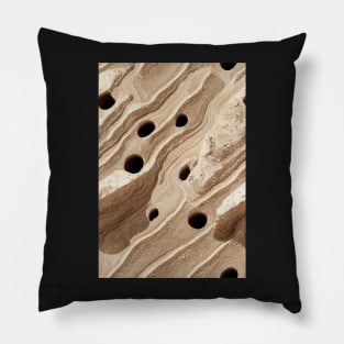 Travertine Stone Pattern Texture #10 Pillow