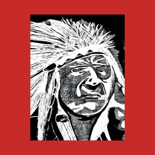 Native Chief- Black & White T-Shirt