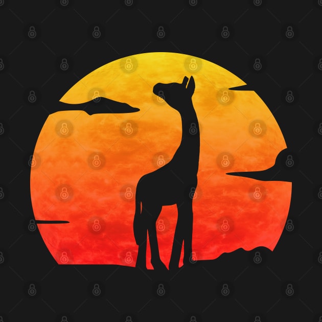 Giraffe At Sunset by Nerd_art