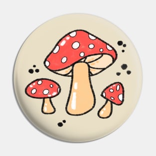 Red Mushrooms Pin