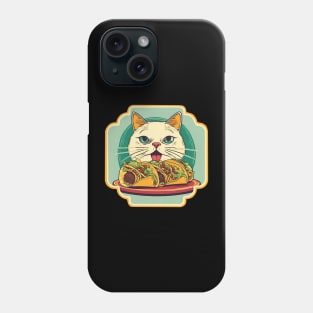 Cat eat tacos Phone Case