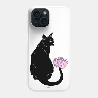 Flower Cat Pink Phone Case