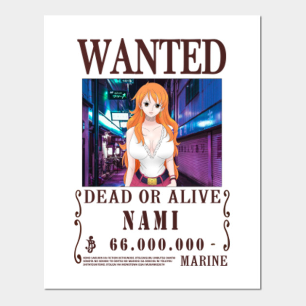 Nami One Piece Wanted Nami One Piece Posters And Art Prints Teepublic