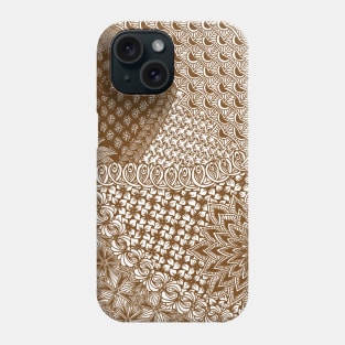 Zentangle - Sepia Lace Phone Case