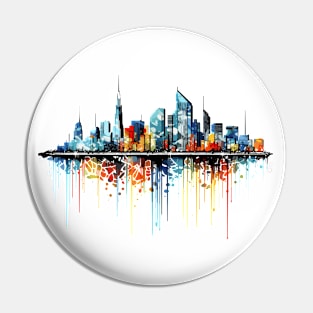 City Skylines Urbain World Fun Life Abstract Pin