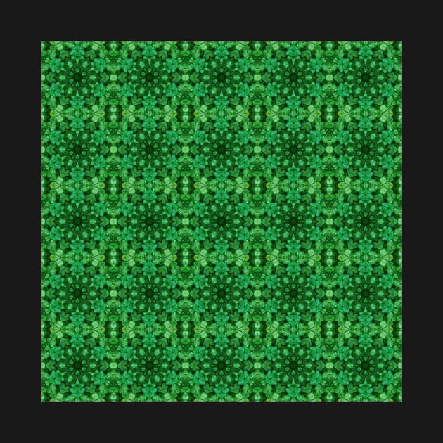 Green Clover Kaleidoscope pattern 5 by Swabcraft