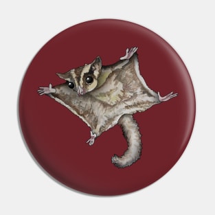 Flying Sugar Glider Pin