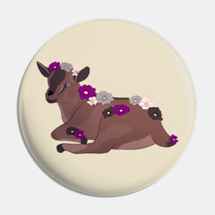 Asexual Pride Baby Goat Kid Pin