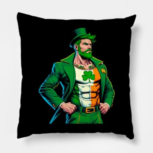 Irish Gritty 80's Comic Book Superhero Pillow