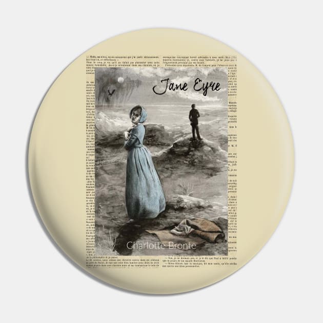 Jane Eyre Book Cover Art Pin by booksnbobs