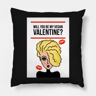 Will You Be My Vegan Valentine? Pillow