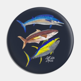 Deep Sea Triple for dark shirts Pin