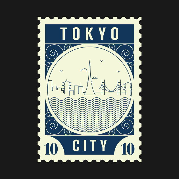 Tokyo Stamp Design by kursatunsal