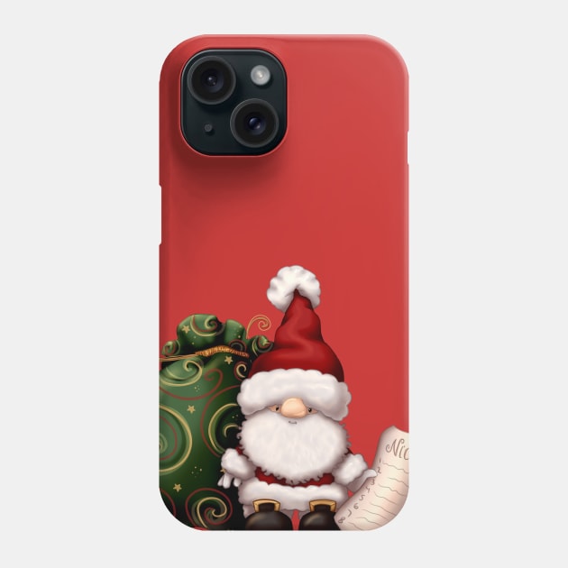 Santa Gnome is Coming to Town! Phone Case by thewickedmrshicks