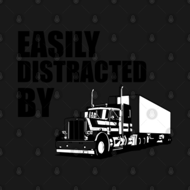 Discover Easily Distracted By Old Pickup Trucks - Cute Trucker - Trucks Lover - T-Shirt