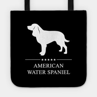 American Water Spaniel Dog White Silhouette Tote