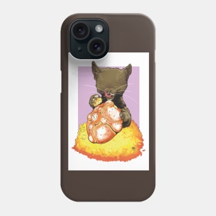 The Black Cat and the Pan de Muerto Phone Case