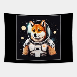 Shiba Inu Dog, Astronaut, Funny Dog Lover Tapestry