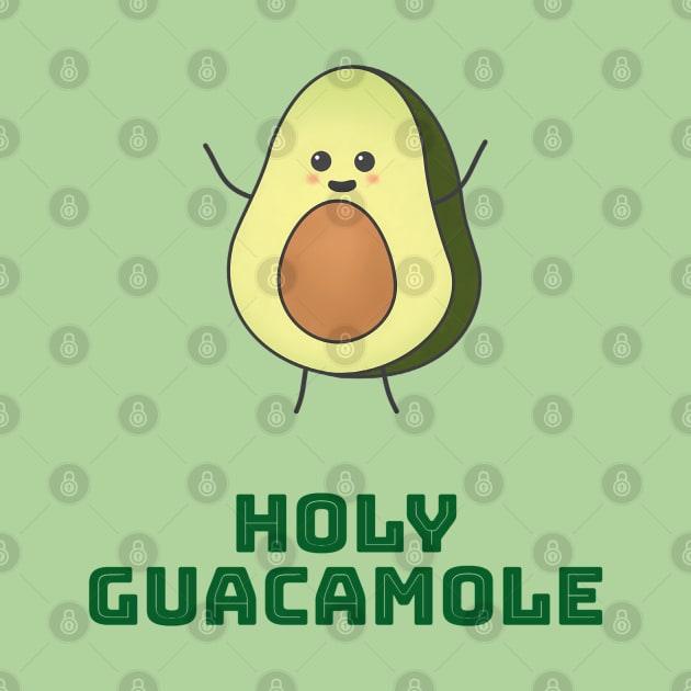 Holy guacamole - cute and happy kawaii avocado by punderful_day