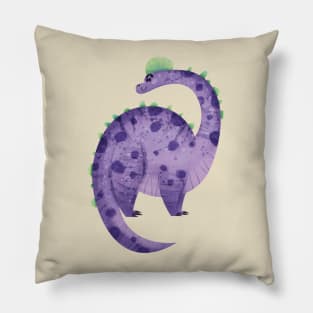 Happy Diplodocus Dinosaur Pillow