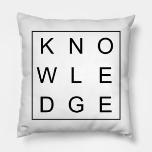 minimalist and simple design knowledge word Pillow