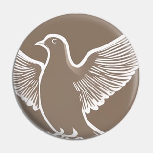 Majestic Dove Silhouette - Peace and Purity No. 955 Pin