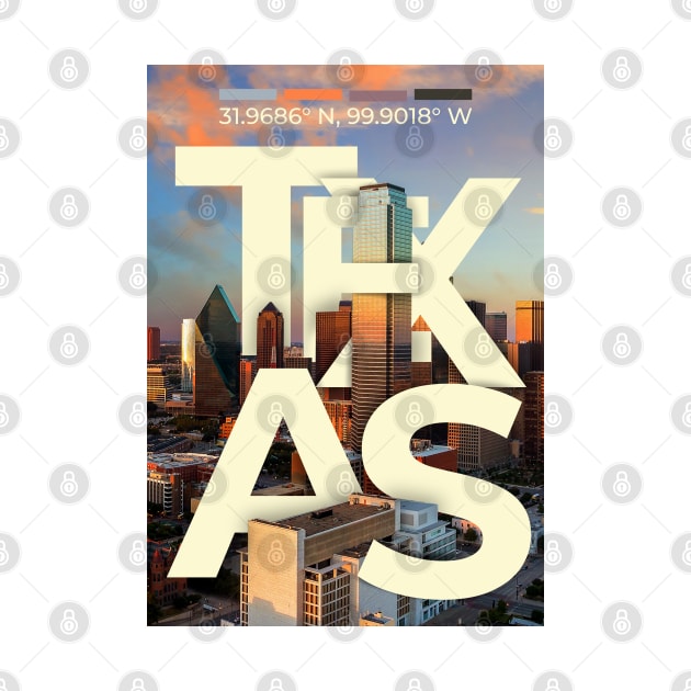 Texas Travel Poster by mardavemardave