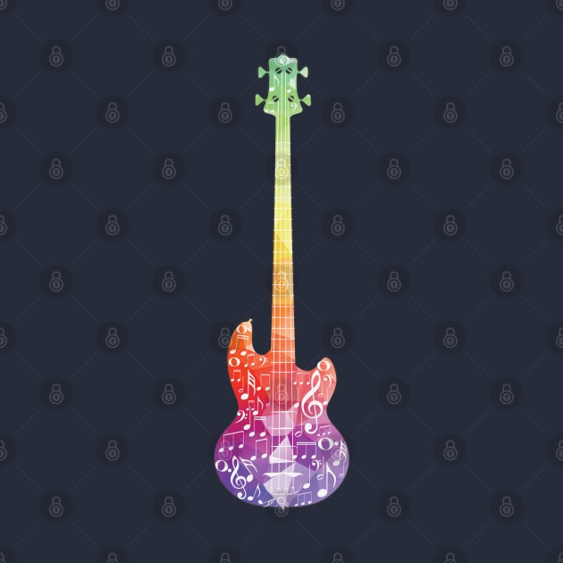 Purple Polygonal Guitar by AnnArtshock