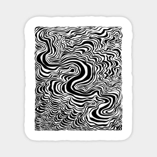 Surreal flowing lines Magnet