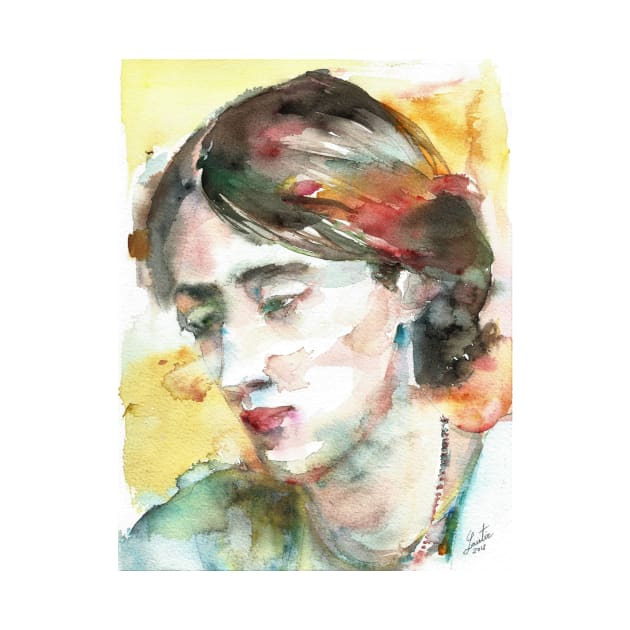 VIRGINIA WOOLF watercolor portrait.1 by lautir