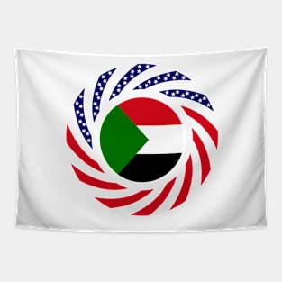 Sudanese American Multinational Patriot Flag Series Tapestry