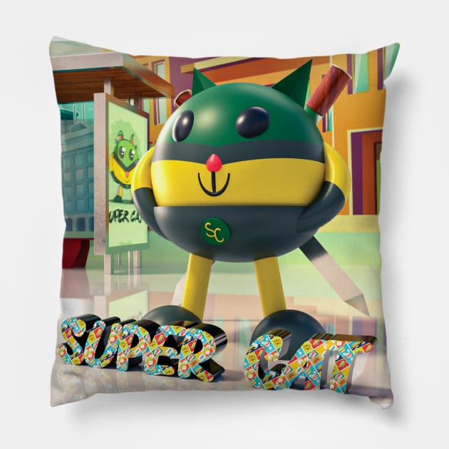 Super Cat! Pillow by Crossight_Overclothes