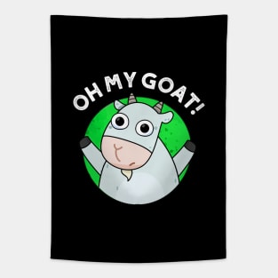 Oh My Goat Cute Animal Pun Tapestry