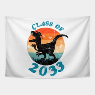 Class of 2033 Dinosaur Funny Design Distressed Tapestry