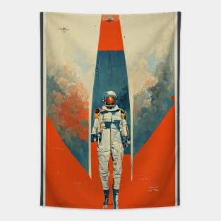 Rocket Man Retro Design Tapestry