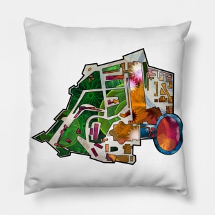 Spirograph Patterned Holy See Vatican Map Pillow