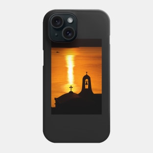 Sunset in Tinos island Phone Case