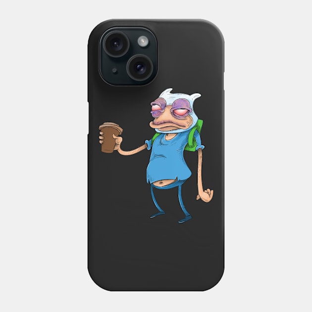 Finn before coffee Phone Case by idrawcartoons