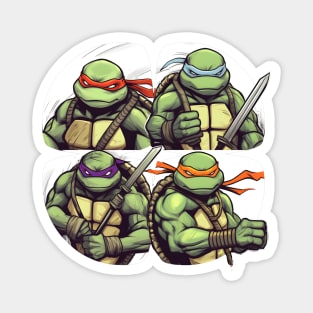 Teenage Mutant Ninja Turtles - Donatello, Raphael, Michelangelo, and Leonardo Magnet